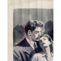 TAVOLA N. 10 V. Novelle ORIGINALE ILLUSTRAZIONE TEMPERA Enzo Magni (Ingam)  1950