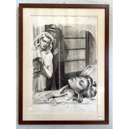 TAVOLA N. 33 V. Novelle ORIGINALE ILLUSTRAZIONE TEMPERA Enzo Magni (Ingam)  1950
