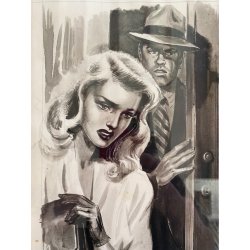 TAVOLA N. 33 V. Novelle ORIGINALE ILLUSTRAZIONE TEMPERA Enzo Magni (Ingam)  1950