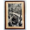 TAVOLA N. 41 V. Novelle ORIGINALE ILLUSTRAZIONE TEMPERA Enzo Magni (Ingam)  1950