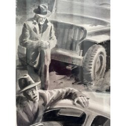 TAVOLA N. 41 V. Novelle ORIGINALE ILLUSTRAZIONE TEMPERA Enzo Magni (Ingam)  1950