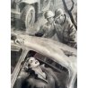 TAVOLA N. 41 V. Novelle ORIGINALE ILLUSTRAZIONE TEMPERA Enzo Magni (Ingam)  1950