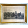 ANTICA STAMPA INCISIONE Après le combat (Le soir) MILITARIA GOUPIL PARIGI '800