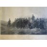 ANTICA STAMPA INCISIONE Avant L' Attaque (Le matin) MILITARIA GOUPIL PARIGI '800
