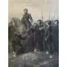 ANTICA STAMPA INCISIONE Avant L' Attaque (Le matin) MILITARIA GOUPIL PARIGI '800