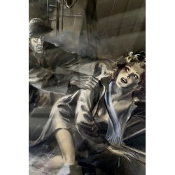 TAVOLA  ILLUSTRAZIONE ORIGINALE TEMPERA V. Novelle Enzo Magni (Ingam)  1950