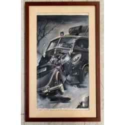 TAVOLA ORIGINALE TEMPERA Enzo Magni (Ingam)  ILLUSTRAZIONE EDITORIALE EPOCA 1950
