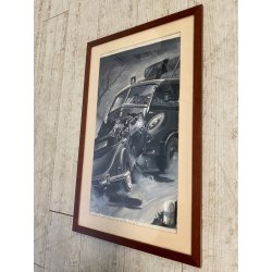 TAVOLA ORIGINALE TEMPERA Enzo Magni (Ingam)  ILLUSTRAZIONE EDITORIALE EPOCA 1950