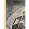 TAVOLA ORIGINALE TEMPERA Enzo Magni (Ingam)  ILLUSTRAZIONE EDITORIALE EPOCA 1950