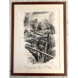 TAVOLA N. 34 V. Novelle ORIGINALE ILLUSTRAZIONE TEMPERA Enzo Magni (Ingam)  1950