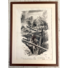 TAVOLA N. 34 V. Novelle ORIGINALE ILLUSTRAZIONE TEMPERA Enzo Magni (Ingam)  1950