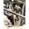 TAVOLA N. 34 V. Novelle ORIGINALE ILLUSTRAZIONE TEMPERA Enzo Magni (Ingam)  1950