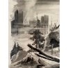 TAVOLA N. 34 V. Novelle ORIGINALE ILLUSTRAZIONE TEMPERA Enzo Magni (Ingam)  1950