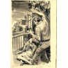 TAVOLA N. 5 V. Novelle ORIGINALE ILLUSTRAZIONE TEMPERA Enzo Magni (Ingam)  1950