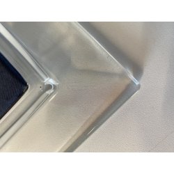 VASSOIO SVUOTATASCHE VIDE POCHE Pierre Cardin VETRO LAMINA ARGENTO FIRMATO