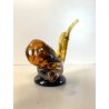RARA SCULTURA LUMACA Archimede Seguso SNAIL VETRO Murano AMBRA  10,5 cm/h'