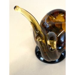RARA SCULTURA LUMACA Archimede Seguso SNAIL VETRO Murano AMBRA  10,5 cm/h'
