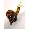 RARA SCULTURA LUMACA Archimede Seguso SNAIL VETRO Murano AMBRA  10,5 cm/h'