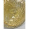 SCULTURA VETRO Murano SOMMERSO TRASPARENTE FOGLIA ORO FAGIANO GALLO PAVONE '50s