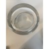 SECCHIELLO GHIACCIO VETRO GLACETTE VINTAGE ICE BUCKET PINZE METALLO ARGENTATO