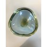 VINTAGE BOWL SVOTATASCHE VETRO Murano SOMMERSO BLU AVIO AMBRA ø 18cm '60/'70