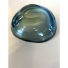 VINTAGE BOWL SVOTATASCHE VETRO Murano SOMMERSO BLU AVIO AMBRA ø 18cm '60/'70