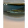 VINTAGE BOWL SVOTATASCHE VETRO Murano SOMMERSO BLU AVIO AMBRA ø 18cm '60/'70