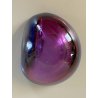 BOWL VETRO Murano Flavio Poli SOMMERSO BLU VIOLA PRESSE-PAPIER 11,5 ø cm '60/'70