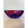 BOWL VETRO Murano Flavio Poli SOMMERSO BLU VIOLA PRESSE-PAPIER 11,5 ø cm '60/'70