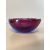 BOWL VETRO Murano Flavio Poli SOMMERSO BLU VIOLA PRESSE-PAPIER 11,5 ø cm '60/'70