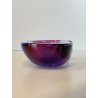 BOWL VETRO Murano Flavio Poli SOMMERSO BLU VIOLA PRESSE-PAPIER 11,5 ø cm '60/'70