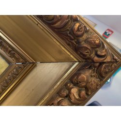 GRANDE QUADRO OLIO A. Della Gatta SCENA GENERE PASTORELLA GREGGE PECORE TRAMONTO