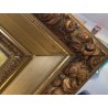 GRANDE QUADRO OLIO A. Della Gatta SCENA GENERE PASTORELLA GREGGE PECORE TRAMONTO
