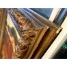 GRANDE QUADRO OLIO A. Della Gatta SCENA GENERE PASTORELLA GREGGE PECORE TRAMONTO