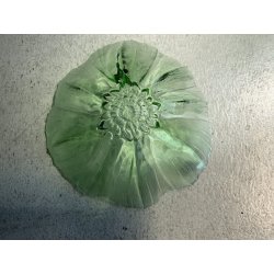 CIOTOLA VETRO VERDE  DESIGN Mats Jonasson SCULPTURAL BOWL ART GLASS SWEDEN ø19cm