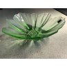 CIOTOLA VETRO VERDE  DESIGN Mats Jonasson SCULPTURAL BOWL ART GLASS SWEDEN ø19cm