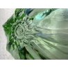 CIOTOLA VETRO VERDE  DESIGN Mats Jonasson SCULPTURAL BOWL ART GLASS SWEDEN ø19cm
