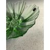 CIOTOLA VETRO VERDE  DESIGN Mats Jonasson SCULPTURAL BOWL ART GLASS SWEDEN ø19cm