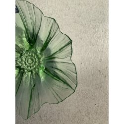 CIOTOLA VETRO VERDE  DESIGN Mats Jonasson SCULPTURAL BOWL ART GLASS SWEDEN ø19cm