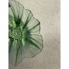 CIOTOLA VETRO VERDE  DESIGN Mats Jonasson SCULPTURAL BOWL ART GLASS SWEDEN ø19cm