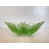 CIOTOLA VETRO VERDE  DESIGN Mats Jonasson SCULPTURAL BOWL ART GLASS SWEDEN ø19cm