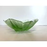 CIOTOLA VETRO VERDE  DESIGN Mats Jonasson SCULPTURAL BOWL ART GLASS SWEDEN ø19cm