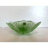 CIOTOLA VETRO VERDE  DESIGN Mats Jonasson SCULPTURAL BOWL ART GLASS SWEDEN ø19cm