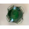 BOWL SVOTATASCHE VETRO Murano LOBATO SOMMERSO VERDE AMBRA ø 17cm