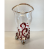 PICCOLO VASO VETRO BOHEMIA Loetz  DECORO IRIDESCENTE PASTA DI VETRO ART NOUVEAU