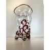 PICCOLO VASO VETRO BOHEMIA Loetz  DECORO IRIDESCENTE PASTA DI VETRO ART NOUVEAU