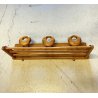 APPENDIABITI PARETE DESIGN LEGNO ATTACCAPANNI con CAPPELLIERA MIDCENTURY ITALY