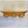 APPENDIABITI PARETE DESIGN LEGNO ATTACCAPANNI con CAPPELLIERA MIDCENTURY ITALY