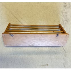 APPENDIABITI PARETE DESIGN LEGNO ATTACCAPANNI con CAPPELLIERA MIDCENTURY ITALY