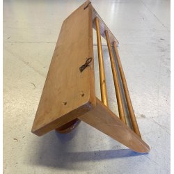 APPENDIABITI PARETE DESIGN LEGNO ATTACCAPANNI con CAPPELLIERA MIDCENTURY ITALY